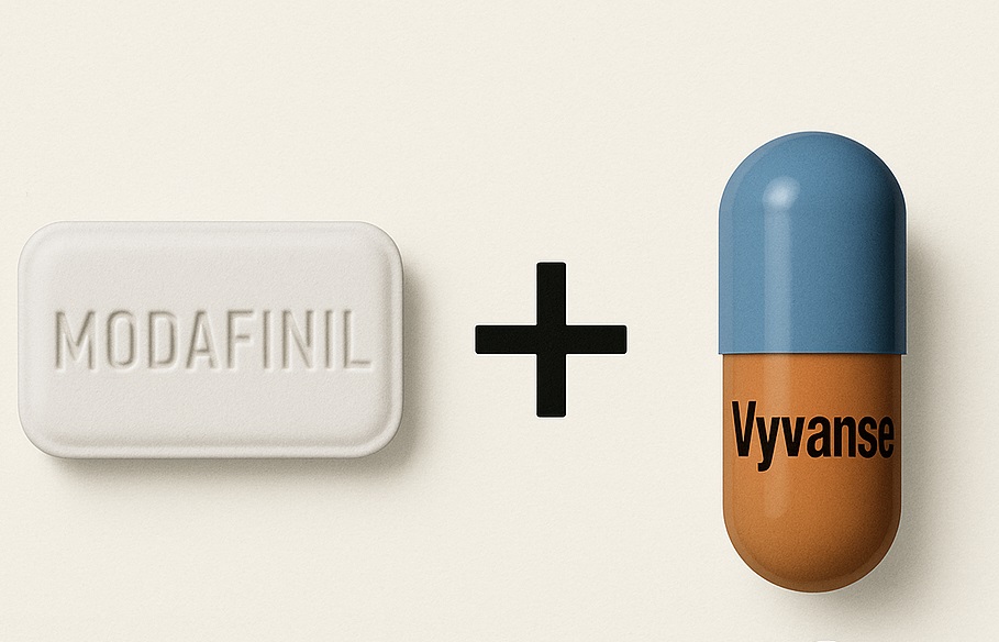 Combining modafinil and Vyvanse